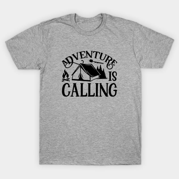 adventure is calling / outdoor camping / hiking T-Shirt by The Bombay Brands Pvt Ltd